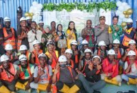 Foto bersama dalam kunjungan tim asesor akreditasi ke Somatua Training Center, Kamis (16/6/2022).