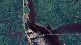 Lokasi Dermaga Pelabuhan Kapal Feri Poumako dan  Dermaga SAR. 