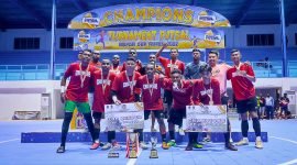Tim futsal Tambelo raih juara I turnamen Futsal Bupati Cup tahun 2022, Sabtu (1/10/2022).