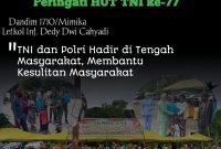 Foto Bersama usai pelaksanaan Baksos TNI dalam rangka Memperingati HUT ke-77 TNI tahun 2022 di Kabupaten Mimika. (Foto: Istimewa)