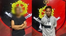 Dua pelaku judi togel yang ditangkap oleh Polres Nabire, Kamis (03/11/2022) sore di Jalan Ampera, Kelurahan Karang Tumaritis, Nabire.