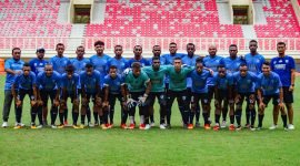 Tim Persinab Nabire melakukan pengambilan foto pemain untuk musim 2022 Liga 3 Indonesia.