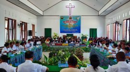 Tampak suasana Sidang Jemaat pertama GKI Paulus Timika, Sabtu (19/11/2022) di rumah ibadah GKI Paulus Timika, Jalan Mente Sempan, Nawaripi, Kecamatan Mimika Baru.