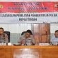 Kapolres Nabire AKBP I Ketut Suarnaya SIK dan Ka. Tim Puslitbang Polri Kombes Pol Endro Sulaksono pada kegiatan kajian pembentukan Polda Papua Tengah. (Foto: Humas Polres Nabire)