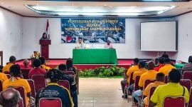 Tampak suasana kegiatan penyuluhan hukum positif yang digelar oleh Masyarakat Adat Suku Damal Kabupaten Mimika, Jumat (16/12/2022) di ruang Cendrawasih Hotel Serayu, Jalan Yos Sudarso, Timika, Papua Tengah. 