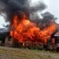Gedung SMK Negeri I Oksibil yang dibakar Pasukan TPNPB KODAP XXXV Bintang Timur Pimpinan Panglima Ananias Ati Mimin, Senin (9/1/2023). 
