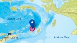 Titik lokasi gempa. (Gambar: tangkapan layar situs warning.bmkg.go.id)