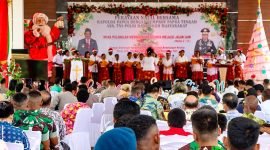 Suasana perayaan Natal Bersama dan peresmian Aula Wicaksana Leghawa Polres Nabire, Kamis (12/01/2023) pagi. (Foto: Humas Polres Nabire)