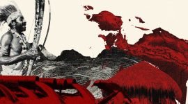 Ilustrasi limbah PT Freeport Indonesia yang berdampak buruk pada masyarakat lokal. (Gambar: JATAM)