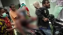 Salah satu korban saat dilarikan ke RSUD Wamena, Kamis (23/2/2023). 