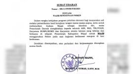 Surat Edaran nomor: 500.3.1/355/BUP/III/2023 tentang wajib penggunaan noken yang dikeluarkan Pj Bupati Mappi, Michael R. Gomar, pada Jumat (3/3/2023). 