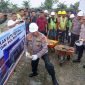Peletakan batu pertama pembangunan Satpas SIM di Jalan WR Soepratman, Timika, Papua Tengah, oleh Kapolda Papua, Irjen Pol Mathius D. Fakhri, Selasa (11/7/2023).