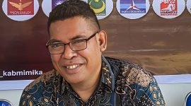 Komisioner KPU Provinsi Papua Tengah, Divisi Teknis Penyelenggaraan, Indra Ebang Ola.