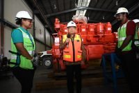 Wakil Presiden, K.H. Ma’ruf Amin, saat menyambangi Institut Pertambangan Nemangkawi milik PT Freeport Indonesia, Rabu (12/7/2023). 