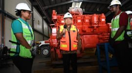 Wakil Presiden, K.H. Ma’ruf Amin, saat menyambangi Institut Pertambangan Nemangkawi milik PT Freeport Indonesia, Rabu (12/7/2023). 