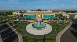 Tampak desain kantor baru BKPSDM Mimika dan gedung Pusdiklat yang akan dibangun tahun 2024. (Foto: Istimewa/Dokumentasi BKPSDM Mimika)