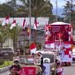 Ratusan mobil hias padati jalan raya Kota Timika, Papua Tengah, pada Sabtu (12/8/2023). 