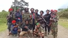 Pasukan TPNPB Kodap 35 Bintang Timur pimpinan Ananias Ati Mimin. (Foto: Istimewa/TPNPB-OPM)