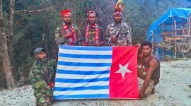 Anggota TPNPB Kodap 35 Bintang Timur pimpinan Ananias Ati Mimin. (Foto: Istimewa/TPNPB OPM)