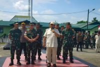 Menteri Pertahanan Republik Indonesia, Prabowo Subianto, saat memberikan arahan di Makodim 1710 Mimika, Jumat (10/11/2023). (Foto: Istimewa)