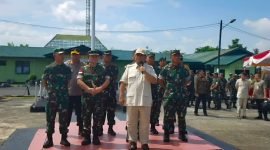 Menteri Pertahanan Republik Indonesia, Prabowo Subianto, saat memberikan arahan di Makodim 1710 Mimika, Jumat (10/11/2023). (Foto: Istimewa)