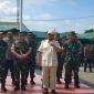 Menteri Pertahanan Republik Indonesia, Prabowo Subianto, saat memberikan arahan di Makodim 1710 Mimika, Jumat (10/11/2023). (Foto: Istimewa)
