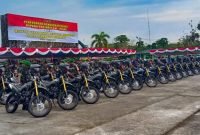79 motor dari Kementerian Pertahanan Republik Indonesia siap diserahkan kepada prajurit TNI-Polri di Mimika. (Foto: Galeri Papua/Jefri Manehat)