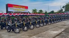 79 motor dari Kementerian Pertahanan Republik Indonesia siap diserahkan kepada prajurit TNI-Polri di Mimika. (Foto: Galeri Papua/Jefri Manehat)