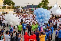 Pembukaan Porkab Mimika 2023 di Lapangan Timika Indah, Mimika, Papua Tengah, Senin (27/11/2023). (Foto: Galeri Papua/Moh. Wahyu Welerubun)