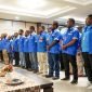 Pelantikan DPC KNPI Distrik se-Kabupaten Mimika periode 2023-2026 oleh Ketua DPD KNPI Mimika, Awenes Imingkawak di Hotel Cenderawasih 66, Timika, Papua Tengah, Sabtu (9/12/2023). (Foto: Galeri Papua/Moh. Wahyu Welerubun)