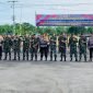 Foto bersama pada apel gelar pasukan di Mako Polres Mimika Mile 32, Jalan Agimuga, Mimika, Papua Tengah, Jumat (9/2/2024). (Foto: Galeri Papua/Moh. Wahyu Welerubun)