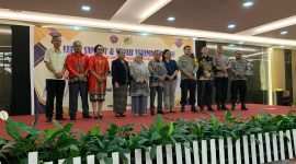 Foto bersama dalam acara sertijab Kepala UPP Kelas II Poumako di Ballroom Hotel Horison Diana, Timika, Papua Tengah, Sabtu (17/2/2024). (Foto: Galeri Papua/Moh. Wahyu Welerubun)