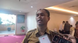 Kadisperindag Kabupaten Mimika, Petrus Pali Ambaa. (Foto: Galeri Papua/Jefri Manehat) 