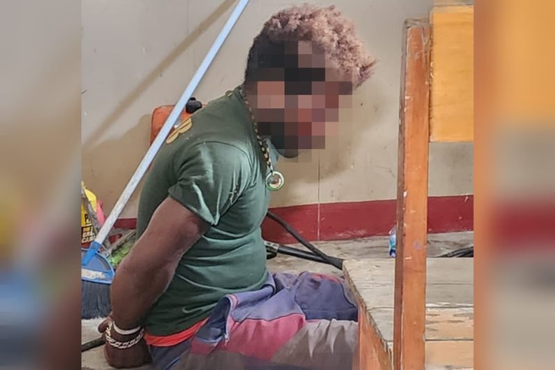 Bui Wonda alias Bossman Wenda, sosok yang diamankan polisi karena diduga anggota jaringan anggota KKB. (Foto: Istimewa/Satgas Humas Damai Cartenz)