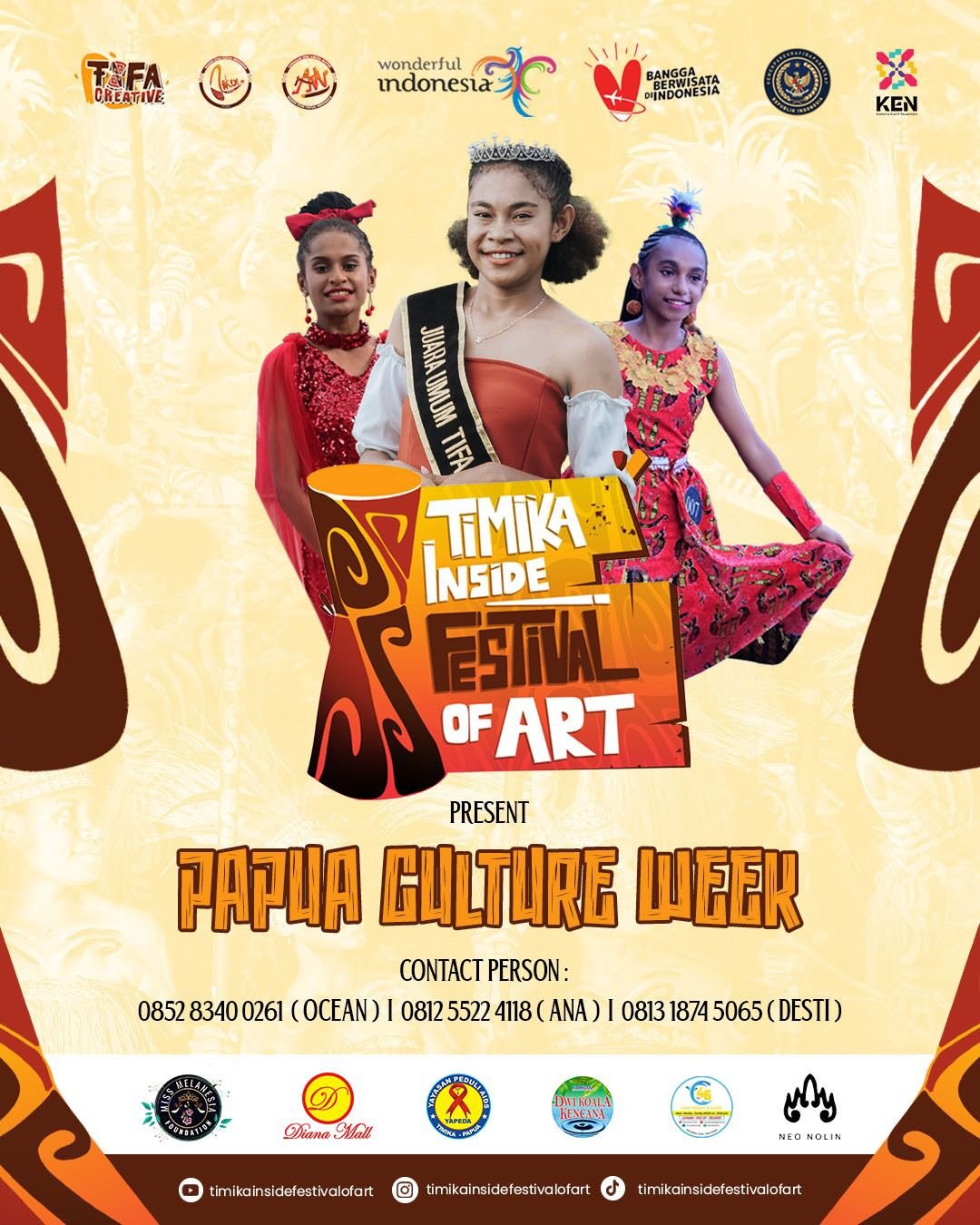 Flyer event Timika Inside Festival of Art (TIFA) 2024. (Foto: Istimewa/Tim Kreatif TIFA 2024)