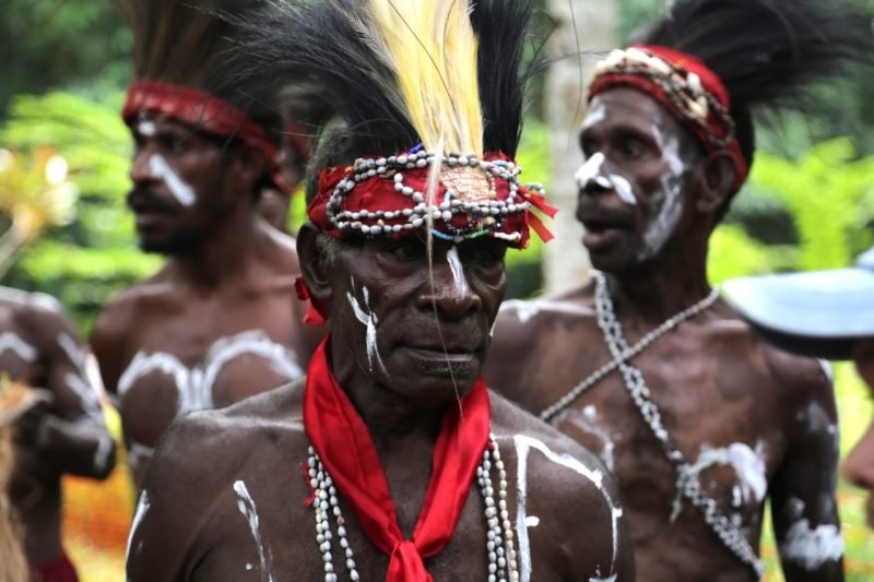 Masyarakat Suku Kamoro di Kabupaten Mimika, Papua Tengah. (Foto: Istimewa/Hendrikus Purnomo)