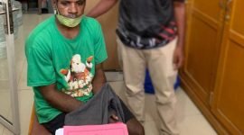 Tersangka KKB Epson Nirigi dilimpahkan ke Kejaksaan Negeri Wamena, Selasa (7/5/2024). (Foto: Istimewa/Satgas Humas Damai Cartenz 2024) 