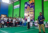 Pembukaan Kejuaran Daerah Open Badminton Bupati Cup Mappi tahun 2024 di Gor Qhokoti Uripada, Kabupaten Mappi, Papua Selatan. (Foto: Istimewa)