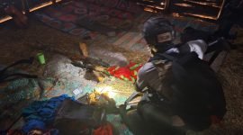 Aparat menduduki markas KKB di Distrik Bibida, Kabupaten Paniai, Papua Tengah, Jumat (14/6/2024) lalu. (Foto: Istimewa/Satgas Humas Damai Cartenz 2024)