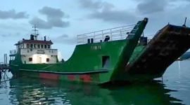 Kapal LCT Cita XX yang dilaporkan hilang saat menuju Yahukimo. (Foto: Istimewa/Humas SAR Timika)