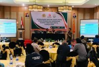 Suasana sosialisasi Sentra Gakkumdu oleh Bawaslu Mimika di Hotel Swiss Bellin Timika. (Foto: Galeri Papua/Moh. Wahyu Welerubun)