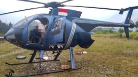 Tampak helikopter dan jenazah pilot Selandia Baru, Glen Malcolm Conning. (Foto: Istimewa)
