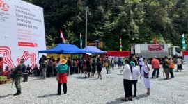 Potret suasana bazar di Kampung Banti, Distrik Tembagapura, Kabupaten Mimika, Papua Tengah. (Foto: Istimewa)