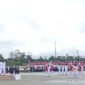 Upacara pengibaran bendera merah putih dalam rangka HUT ke-79 RI di Kabupaten Mimika. (Foto: Galeri Papua/Jefri Manehat)