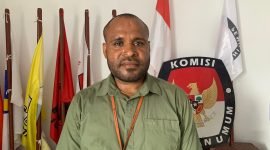 Ketua KPU Kabupaten Mimika, Dete Abugau (Foto: Galeri Papua/Wahyu)