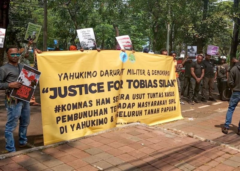 Mahasiswa Papua mendatangi Kantor Komnas HAM Pusat, Senin (26/8/2024). (Foto: Istimewa)