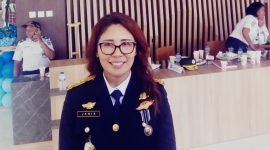 
Kepala Dinas Perhubungan Kabupaten Mimika, Jania Basir. (Foto: Galeri Papua/Jefri Manehat)