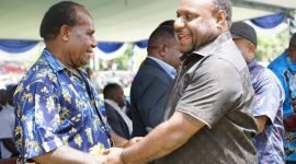 Alex Omaleng hadir di kegiatan Rapat Kerja Daerah (Rakerda) II Gereja Kemah Injil Indonesia (GKII) Klasis Iwaka Mimika. (Foto: Istimewa/Tim AIYE)