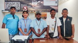 Jajaran Panitia Pemilihan Distrik Mimika Baru. (Foto: Galeri Papua/Endy Langobelen)