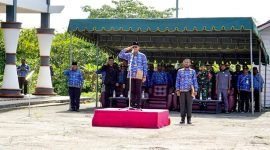 Penjabat (Pj) Bupati Mappi, Michael R. Gomar, memipin upacara peringatan Hari Kesaktian Pancasila 1 Oktober 2024.  (Foto: Istimewa/Humas Pemda Mappi) 